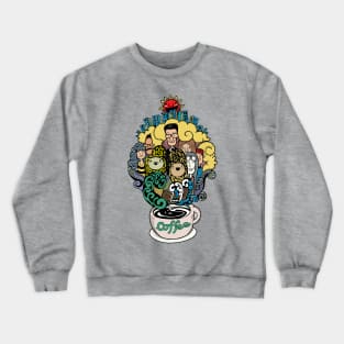 doodle coffee hand drawn Crewneck Sweatshirt